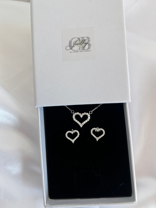 Sterling Silver Heart Set 01