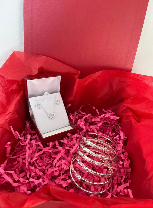 Silver Bangles Gift Box